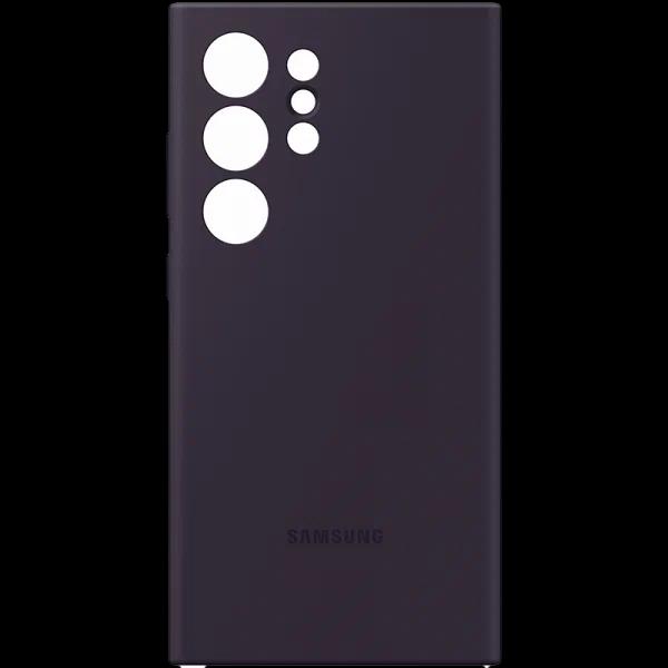 Оригинальный чехол Silicone Case для Galaxy S24 темно-фиолетовый