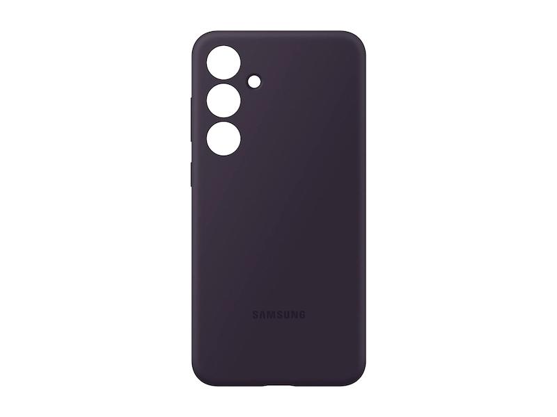 Оригинальный чехол Silicone Case для Galaxy S24+ темно-фиолетовый
